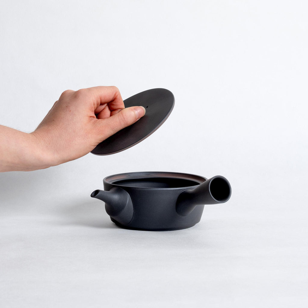 Nankei Flat Bottom Kyusu - Black
