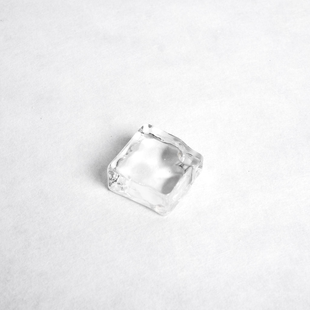 Square Glass Incense Holder - Clear