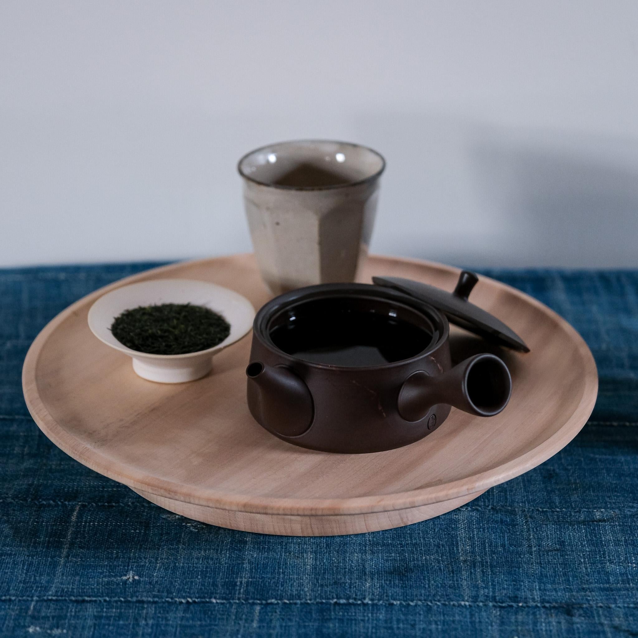 Gyokko Mogake Flat Bottom Kyusu Dark