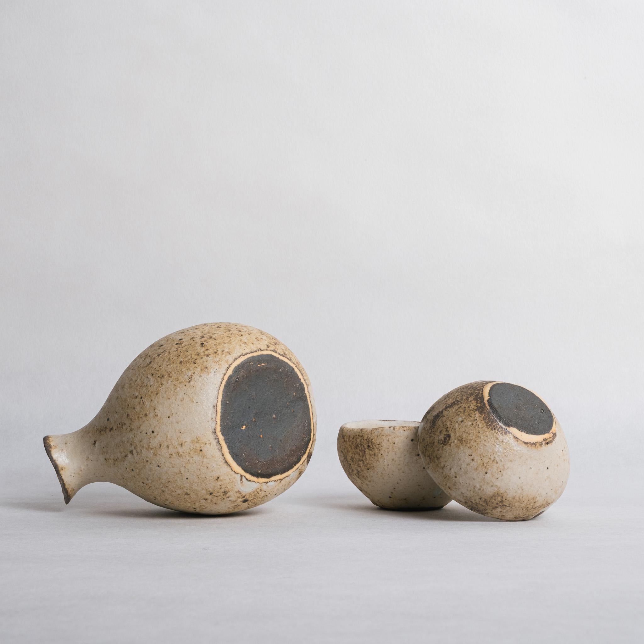 White Katakuchi and Cups - Naoko Murakami