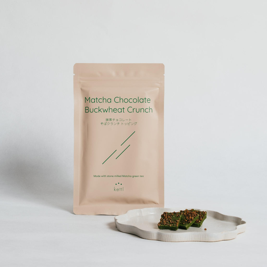 Matcha Chocolate with Roasted Soba Crunch